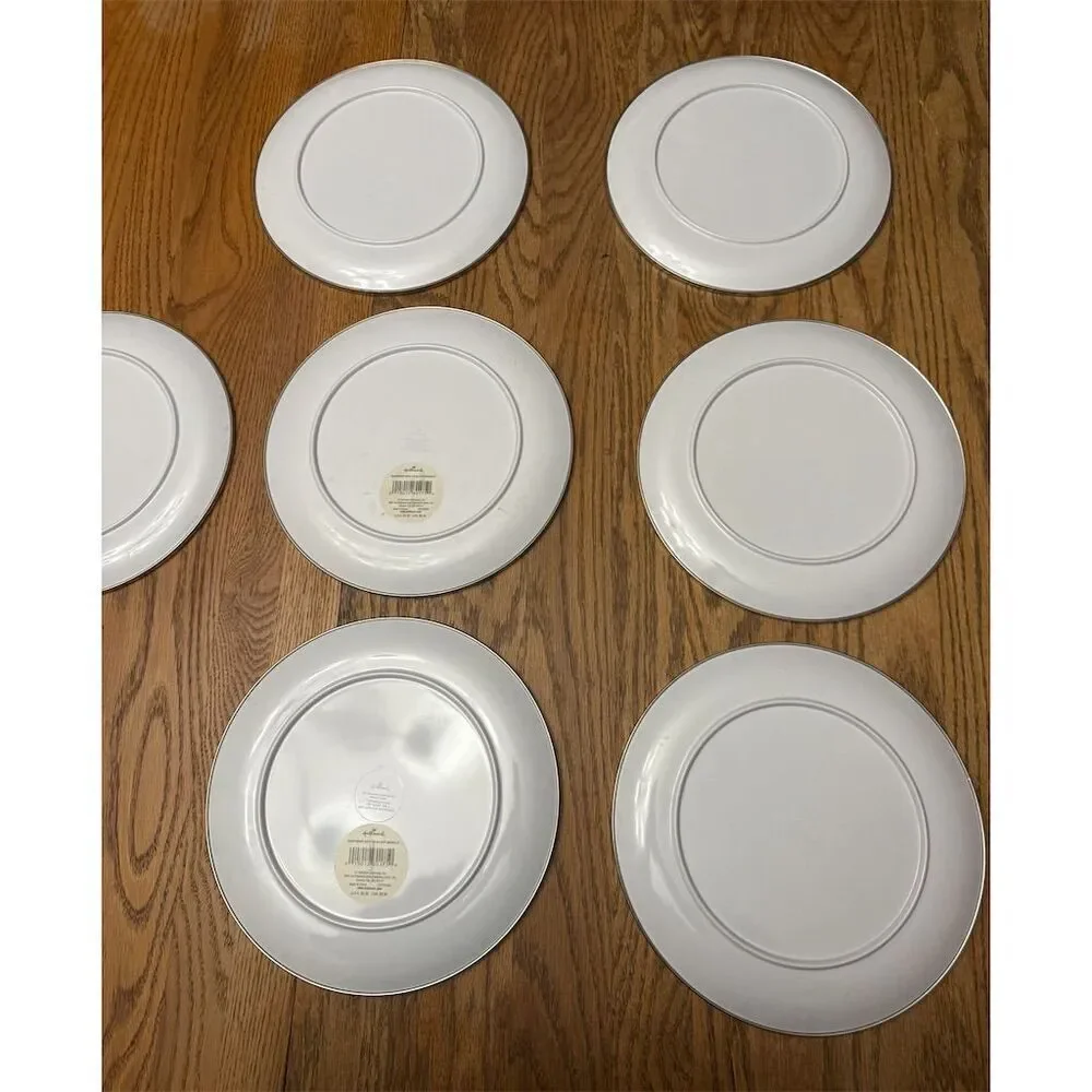 Hallmark Blue Nautical Melamine Plates Set of 7 10 Inch
